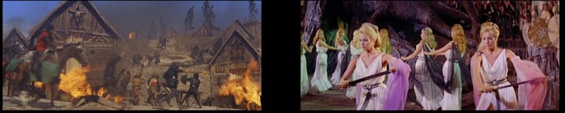 A Viking village is put to the sword; dancing beauties!